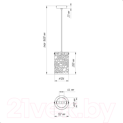 Потолочный светильник Элетех Гео 211 НСБ 01-60-188 Е27 / 1005405266 (черный муар)