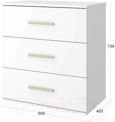 Комод Stolline Алекс 3 ящика / 513.05