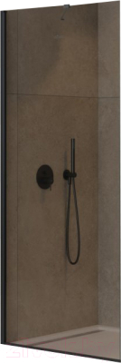 Душевая стенка Cezares LIBERTA-L-1-TB-100-BR-NERO - фото