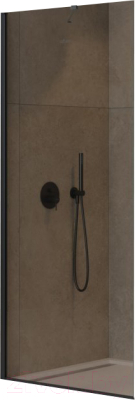 Душевая стенка Cezares LIBERTA-L-1-TB-120-BR-NERO - фото