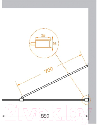 Душевая стенка Cezares LIBERTA-L-1-TB-85-C-NERO