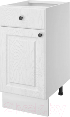 Шкаф-стол кухонный Stolline Гатьен 40 с 1 ящиком / 441.05 (белый/белый) - фото