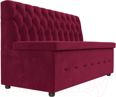 Скамья кухонная мягкая Лига Диванов Вента / 113266 (микровельвет бордовый)