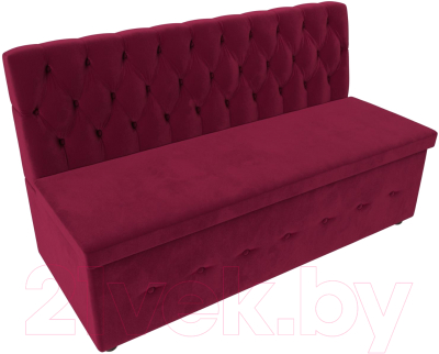 Скамья кухонная мягкая Лига Диванов Вента / 113266 (микровельвет бордовый)