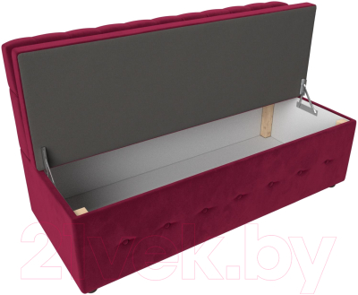 Скамья кухонная мягкая Лига Диванов Вента / 113266 (микровельвет бордовый)