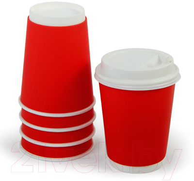 Набор бумажных стаканов Паксервис 250мл НВ80-280 / 185276