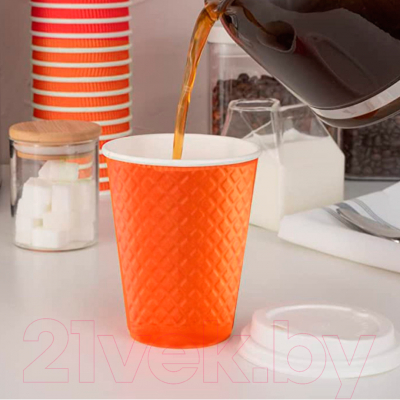 Набор бумажных стаканов Паксервис 250мл / EM80-280