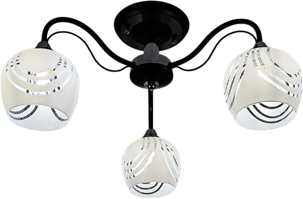Потолочный светильник Mirastyle LS-1251/3C BK+CR - фото