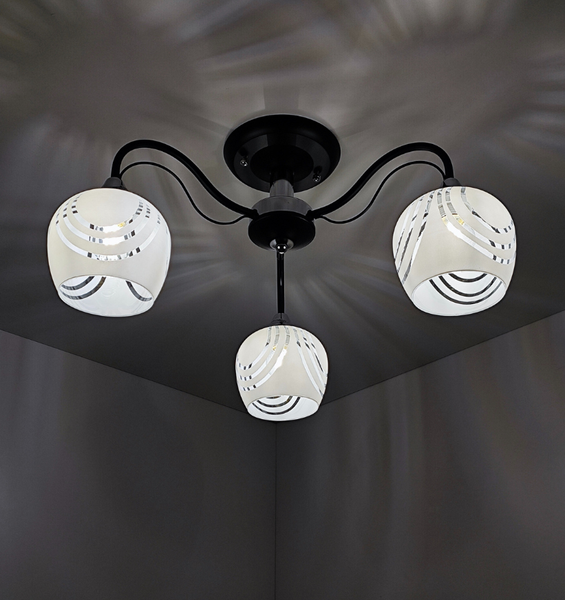 Потолочный светильник Mirastyle LS-1251/3C BK+CR