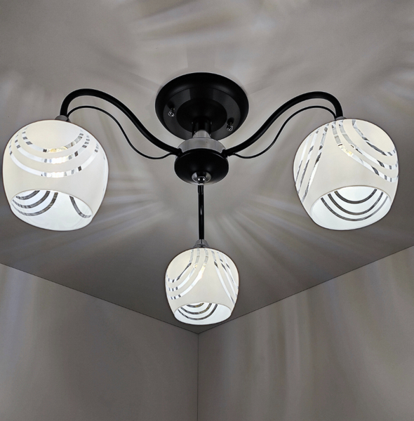 Потолочный светильник Mirastyle LS-1251/3C BK+CR