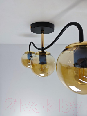 Потолочный светильник Mirastyle MH-1540B/3 BK+FGD