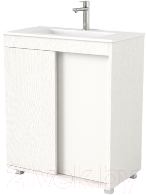 Тумба под умывальник Дабер 013 70 / Т13.7.0.5 (белый древесный) - фото