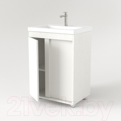 Тумба под умывальник Дабер 013 70 / Т13.7.0.5 (белый древесный)