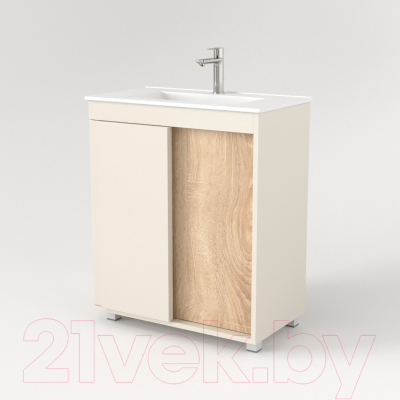 Тумба под умывальник Дабер 013 70 / Т13.7.0.18 (бежевый/дуб бардолино)