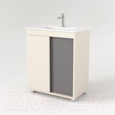 Тумба под умывальник Дабер 013 70 / Т13.7.0.19 (бежевый/серый)