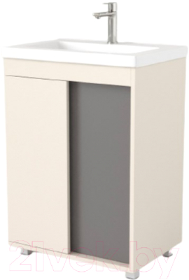 Тумба под умывальник Дабер 013 Тобага/Эридан/Артвин 60 / Т13.6Т.0.19 (бежевый/серый) - фото