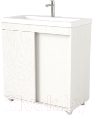 Тумба под умывальник Дабер 013 Тобага/Эридан 80 / Т13.8Т.0.5 (белый древесный) - фото