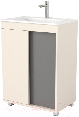 Тумба под умывальник Дабер 013 WeltWasser Deilbach 7517-60 / Т13.6W.0.19 (бежевый/серый) - фото
