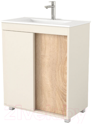 Тумба под умывальник Дабер 013 WeltWasser Deilbach 7517-70 / Т13.7W.0.18 (бежевый/дуб бардолино) - фото