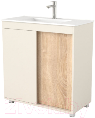Тумба под умывальник Дабер 013 WeltWasser Deilbach 7517-80 / Т13.8W.0.18 (бежевый/дуб бардолино) - фото