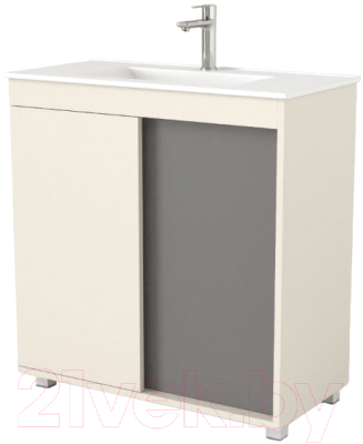 Тумба под умывальник Дабер 013 WeltWasser Deilbach 7517-80 / Т13.8W.0.19 (бежевый/серый) - фото