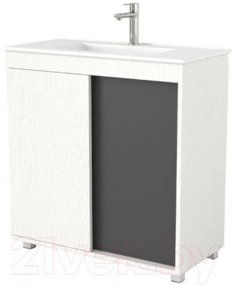 Тумба под умывальник Дабер 013 WeltWasser Deilbach 7517-80 / Т13.8W.0.20 (белый древесный/серый) - фото