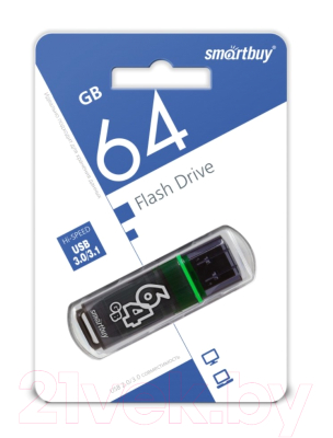 Usb flash накопитель SmartBuy Glossy Series (SB64GBGS-DG )