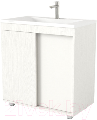 Тумба под умывальник Дабер 013 Andrea Elen 80 / Т13.8A.0.5 (белый древесный) - фото