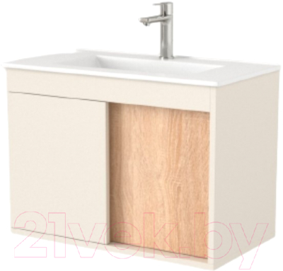 Тумба под умывальник Дабер 014 60 / Т14.6.0.18 (бежевый/дуб бардолино) - фото