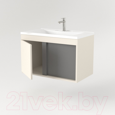 Тумба под умывальник Дабер 014 60 / Т14.6.0.19 (бежевый/серый)