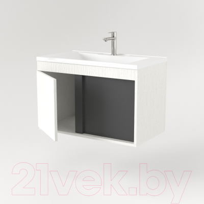 Тумба под умывальник Дабер 014 70 / Т14.7.0.20 (белый древесный/серый)