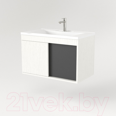 Тумба под умывальник Дабер 014 70 / Т14.7.0.20 (белый древесный/серый)
