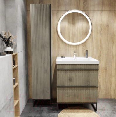 Шкаф-пенал для ванной Mixline Окленд Лофт L 553258 (дуб мелфорд)