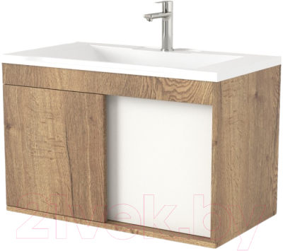 Тумба под умывальник Дабер 014 Cersanit Como 70 / Т14.7C.0.21 (дуб галифакс/белый) - фото