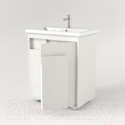 Тумба под умывальник Дабер 015 70 / Т15.7.0.5 (белый древесный)