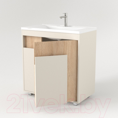 Тумба под умывальник Дабер 015 70 / Т15.7.0.18 (бежевый/дуб бардолино)
