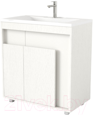 Тумба под умывальник Дабер 015 Тобага/Эридан 80 / Т15.8Т.0.5 (белый древесный) - фото