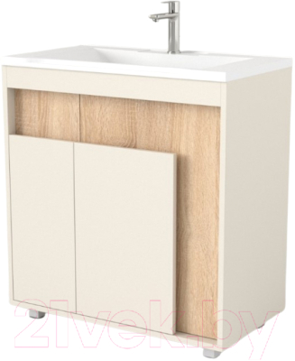 Тумба под умывальник Дабер 015 Тобага/Эридан 80 / Т15.8Т.0.18 (бежевый/дуб бардолино) - фото