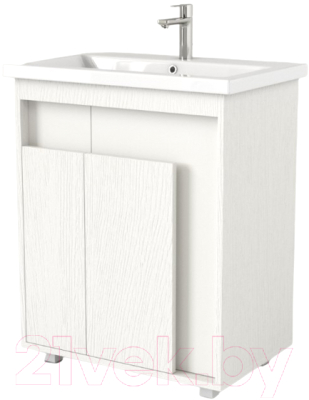 Тумба под умывальник Дабер 015 WeltWasser Deilbach 7517-70 / Т15.7W.0.5 (белый древесный) - фото