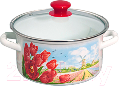 Кастрюля КМЗ Страна тюльпанов Экстра 51904-382/4.02 - фото