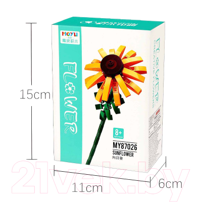 Конструктор MoYu Цветы. Подсолнух MY87026 / 9828376