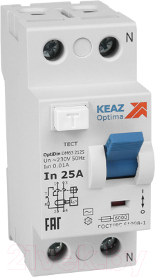 Устройство защитного отключения КЭАЗ OptiDin DМ63-2225-A-УХЛ4 / 254266 - фото