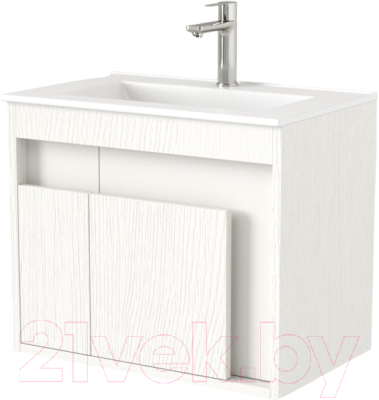 Тумба под умывальник Дабер 016 60 / Т16.6.0.5 (белый древесный) - фото