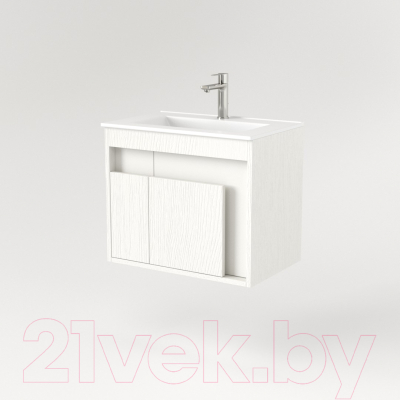 Тумба под умывальник Дабер 016 60 / Т16.6.0.5 (белый древесный)