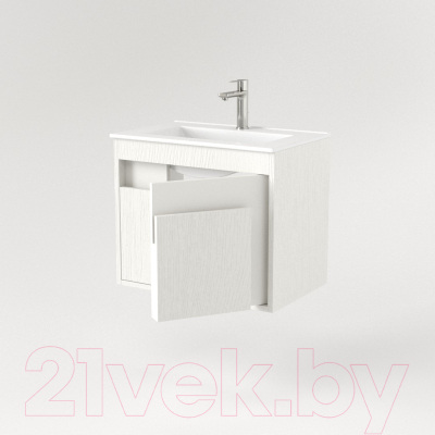 Тумба под умывальник Дабер 016 60 / Т16.6.0.5 (белый древесный)