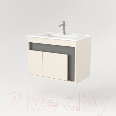 Тумба под умывальник Дабер 016 70 / Т16.7.0.19 (бежевый/серый)