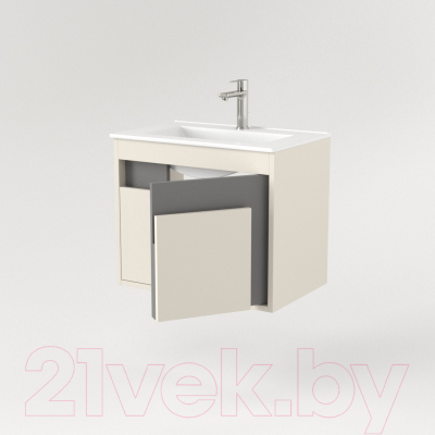 Тумба под умывальник Дабер 016 70 / Т16.7.0.19 (бежевый/серый)