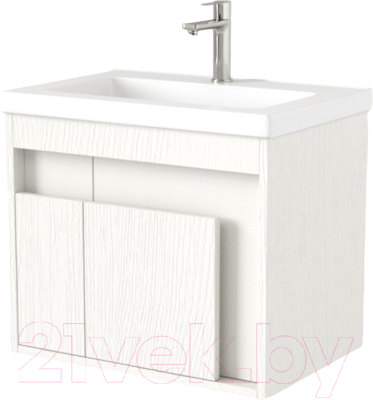 Тумба под умывальник Дабер 016 Тобага/Эридан/Артвин 60 / Т16.6Т.0.5 (белый древесный) - фото