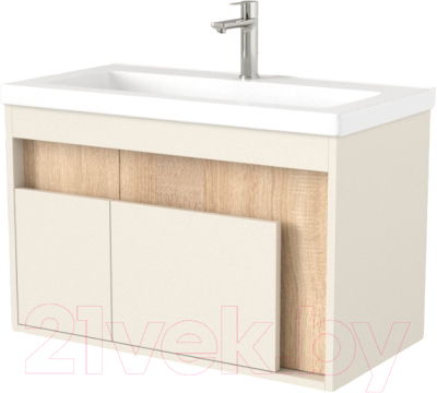Тумба под умывальник Дабер 016 Тобага/Эридан 80 / Т16.8Т.0.18 (бежевый/дуб бардолино) - фото