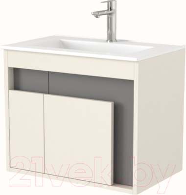 Тумба под умывальник Дабер 016 WeltWasser Deilbach 7517-60 / Т16.6W.0.19 (бежевый/серый) - фото